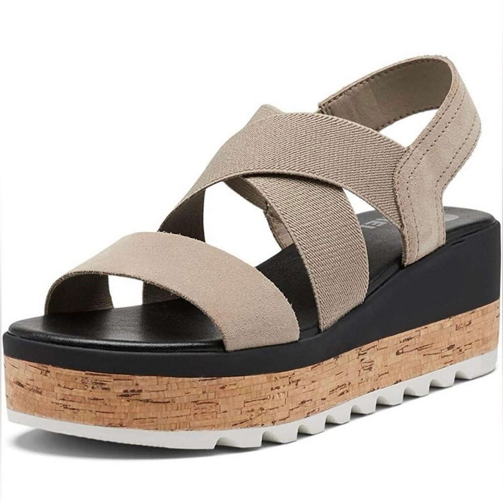 SOREL Women’s Cameron Flatform Leather Sandal Size 9.5 - Picture 2 of 14